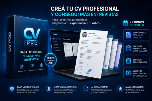 CV Pro — Tu herramienta para crear CVs + 4 Bonos de Regalo